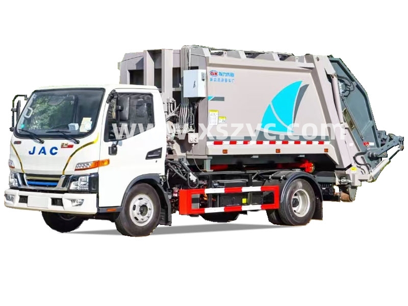 江淮混合動(dòng)力車(chē)廂可卸式垃圾車(chē)